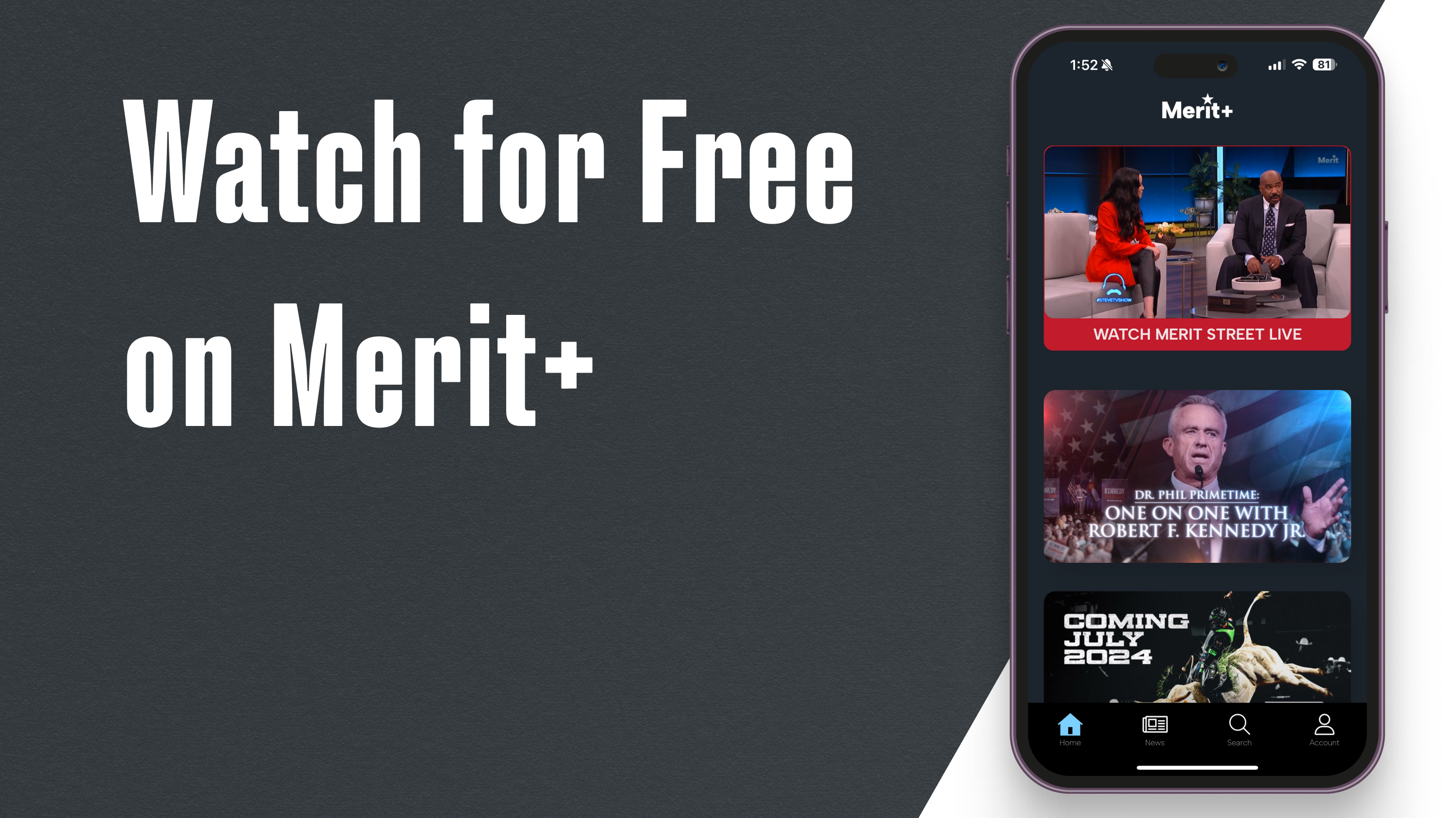 Merit Street App button