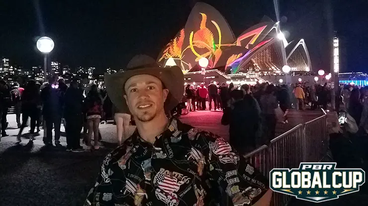 Cody Nance purchases USA-themed t-shirt in Hawaii and riders enjoying kangaroos in Sydney