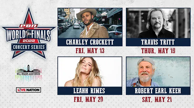 Charley Crockett, Travis Tritt, LeAnn Rimes and Robert Earl Keen to headline PBR World Finals Concert Series in Fort Worth May 13-21