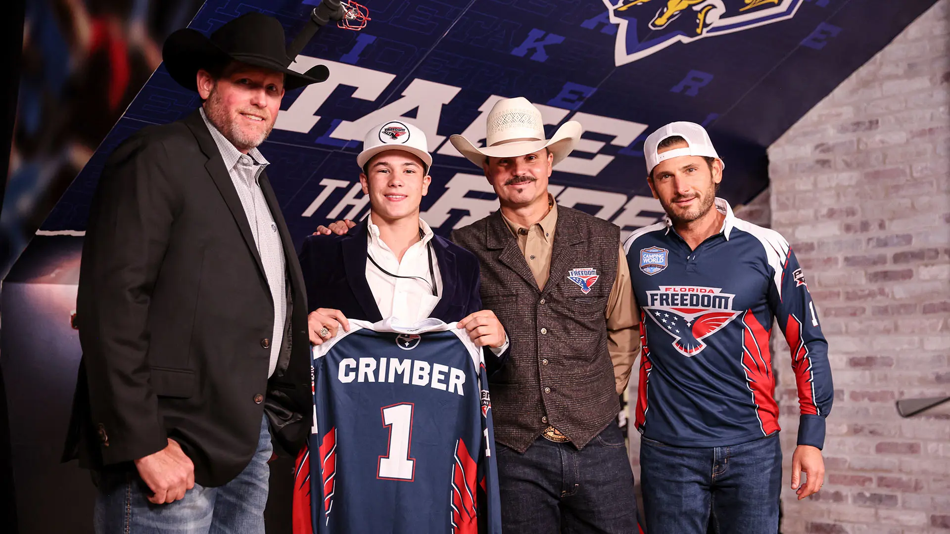 John Crimber selected by the Florida Freedom with the No. 1 overall pick in the 2024 PBR Teams New Rider Draft