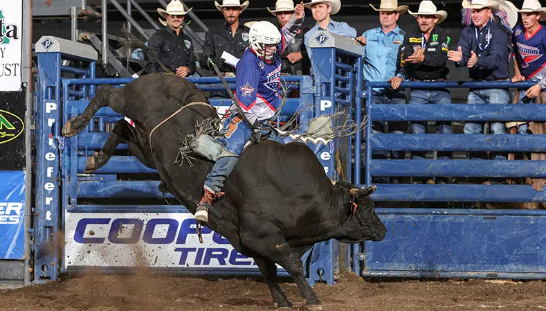 Eli Vastbinder secures Oklahoma Freedom victory over Austin Gamblers at Dakota Community Bank & Trust PBR Bull Riding Challenge Event