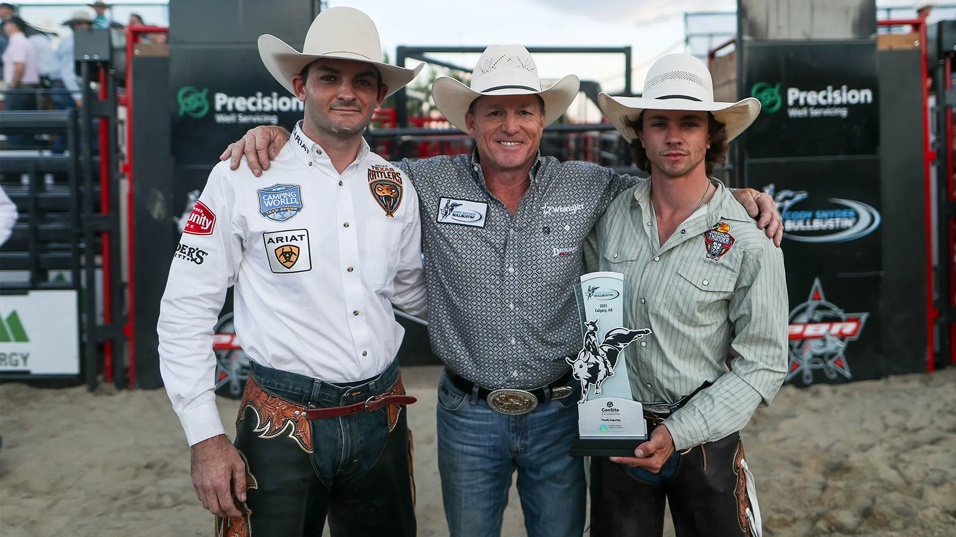 Jett Harkins and Macaulie Leather tie for event win on the second night of PBR Canada Touring Pro Division competition at Grey Eagle Resort and Casino